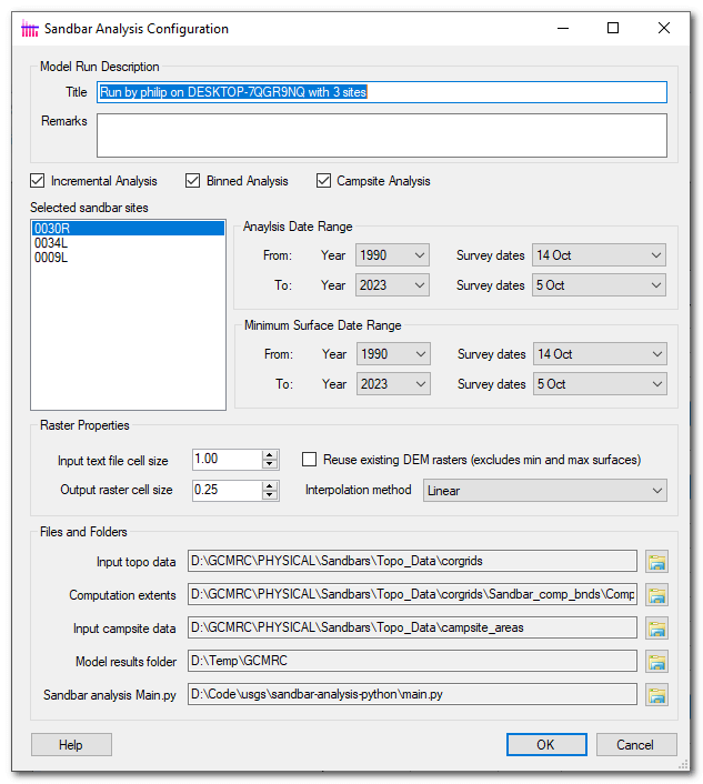 analysis config